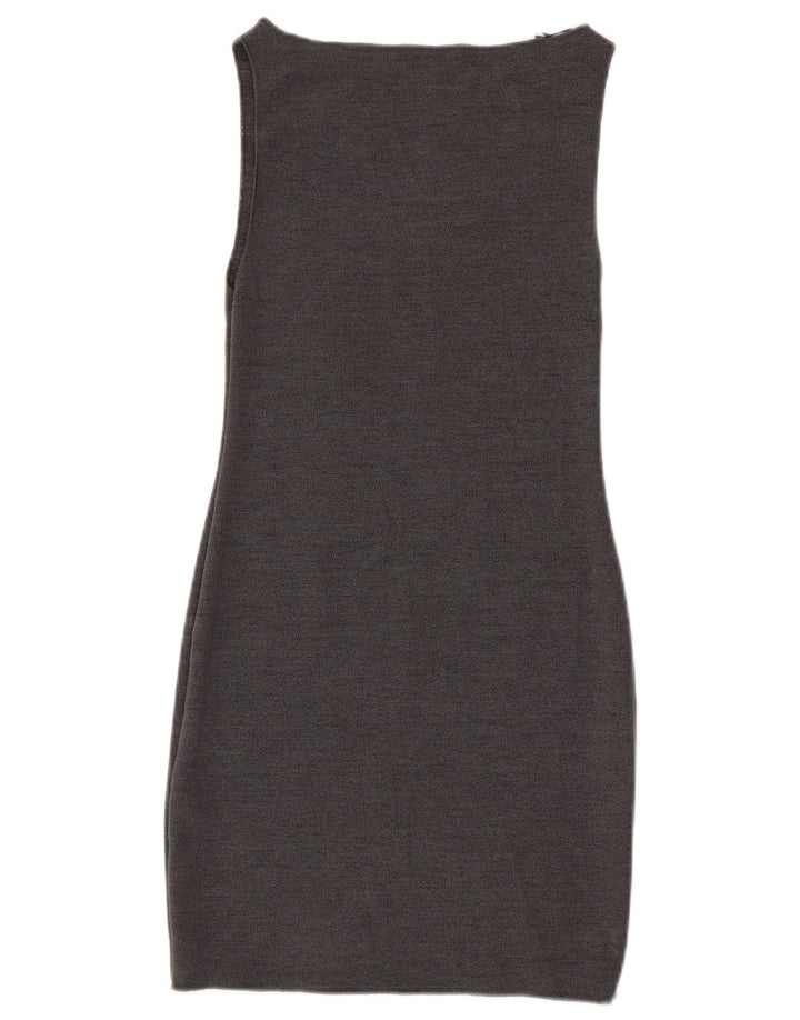 Zara Vestido tubo sin mangas para mujer UK 42 Viscosa gris medio
