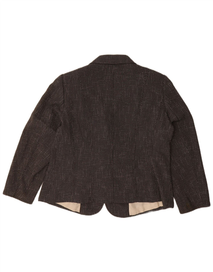 Marks & Spencer Chaqueta Blazer de 5 Botones para Mujer UK 40 XL Black Chevron
