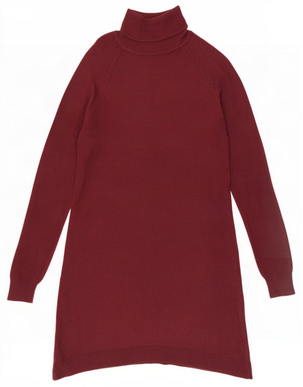 Marks & Spencer Vestido tipo jersey para mujer UK 8 Small Borgoña Viscosa