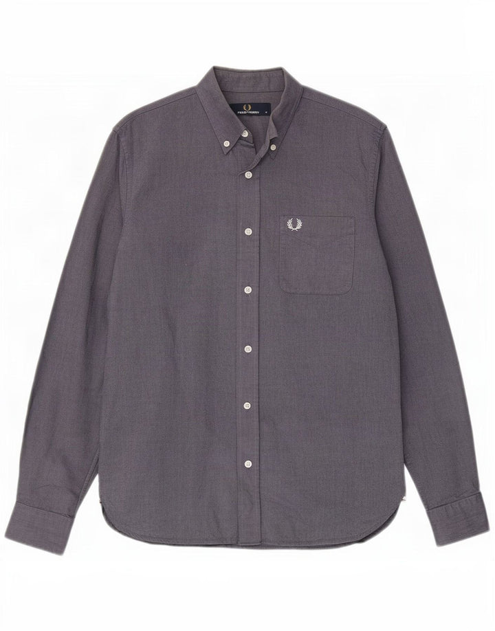Camisa Fred Perry Hombre Algodón Azul Marino Medio