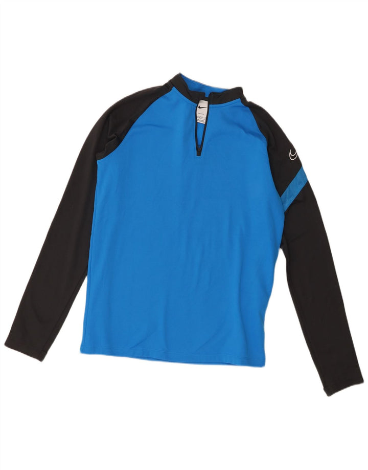 Nike Boys Dri Fit Jersey Chándal Top 13-14 años XL Azul Colorblock