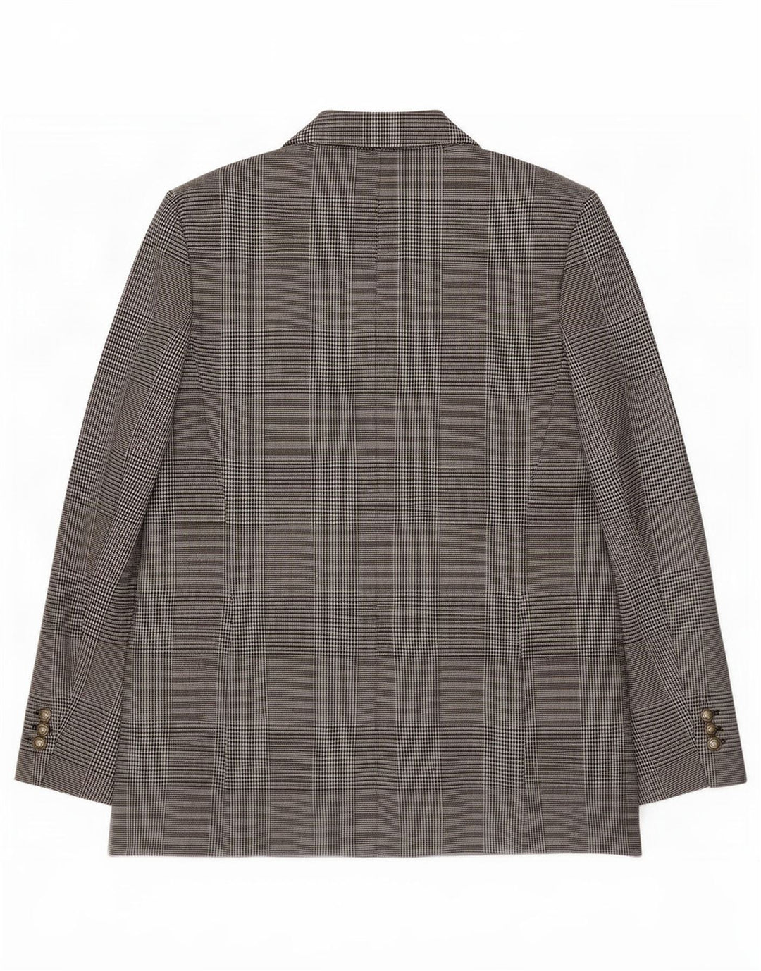 Zara Mujer Chaqueta Blazer De Doble Botonadura UK 40 XL Gris Pata De Gallo