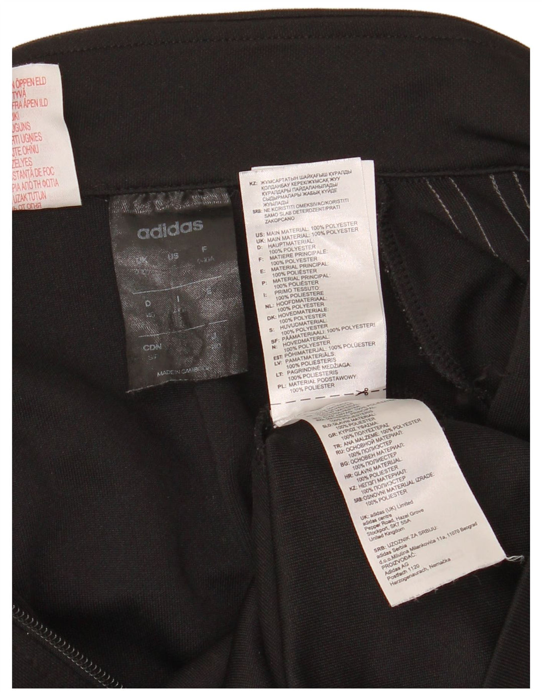 ADIDAS Chaqueta de chándal para niño 9-10 años Negro Poliéster