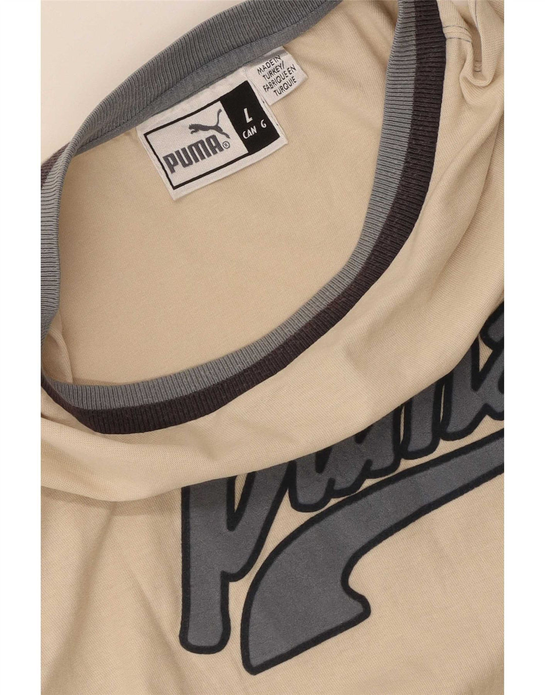 Puma Camiseta sin mangas con gráfico para hombre, talla grande, color beige