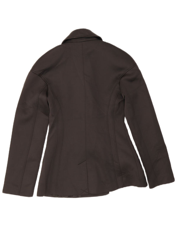 Zara Chaqueta Blazer De Doble Botonadura para Mujer UK 40 Mediano Poliéster Negro