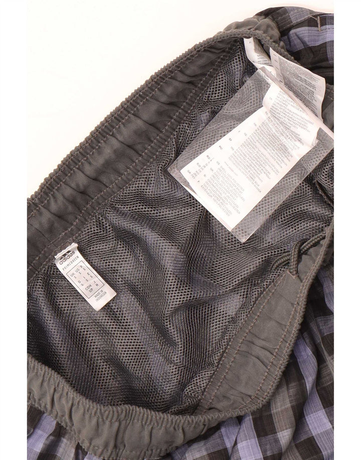 Bañador Adidas Hombre Small Gris Cuadros Poliéster