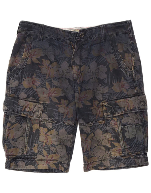 Pantalones cortos cargo para hombre Fat Face W34 Algodón floral azul marino grande