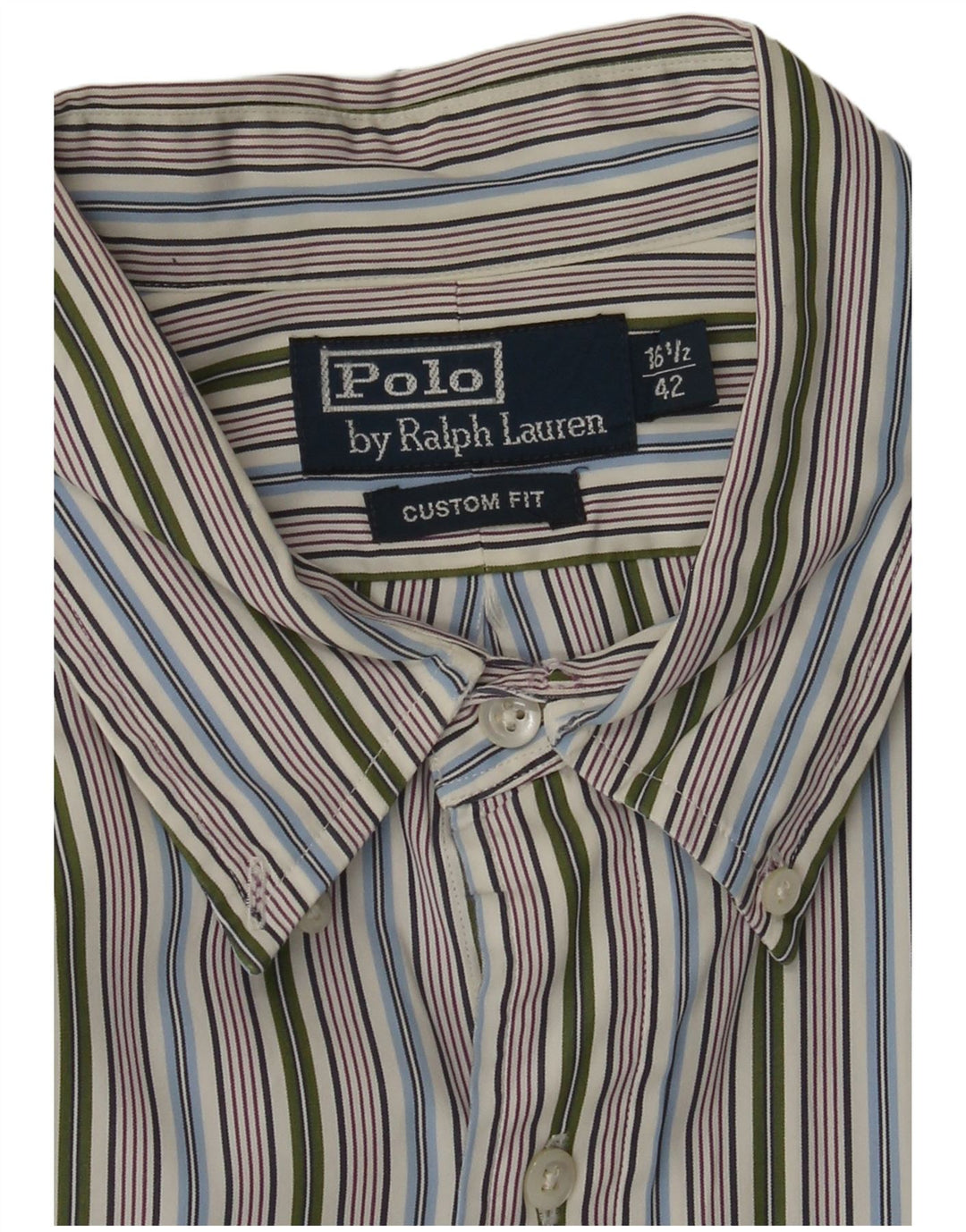 POLO RALPH LAUREN Camisa para hombre Talla 16 1/2 42 Grande Rayas multicolores