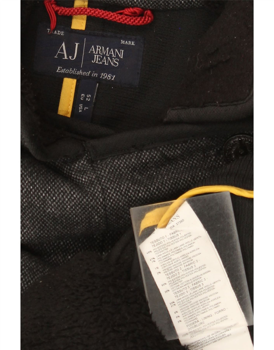 Armani Jeans Chaquetón para mujer UK 46 Grande Poliéster moteado gris