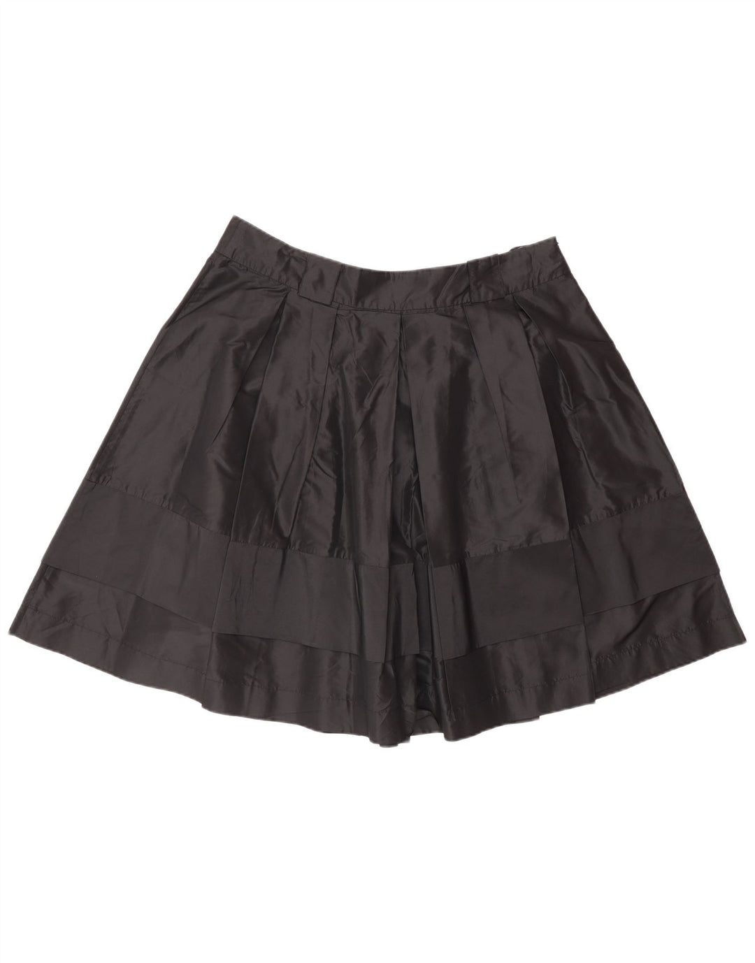 Blunauta Falda Plisada Para Mujer IT 46 Grande W32 Seda Negra