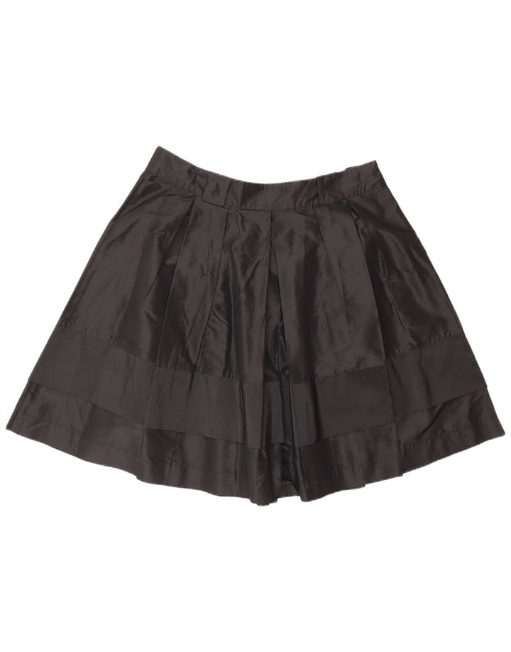 Blunauta Falda Plisada Para Mujer IT 46 Grande W32 Seda Negra