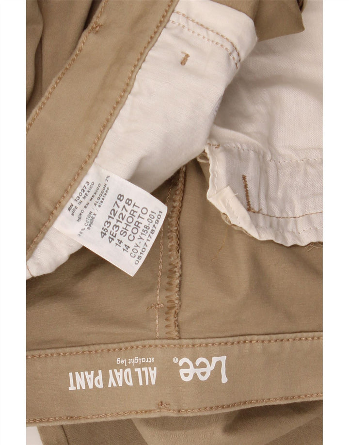 LEE Pantalones casuales rectos para mujer US 14 XL W34 L28 Algodón marrón