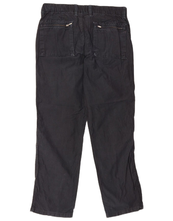 Massimo Dutti Pantalón chino para hombre EU 44 Large W34 L30 Azul marino Raya diplomática