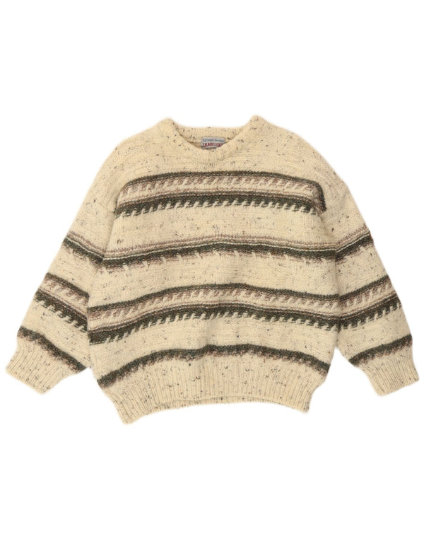 Sergio Tacchini Jersey para mujer con cuello barco UK 8 Small Off White