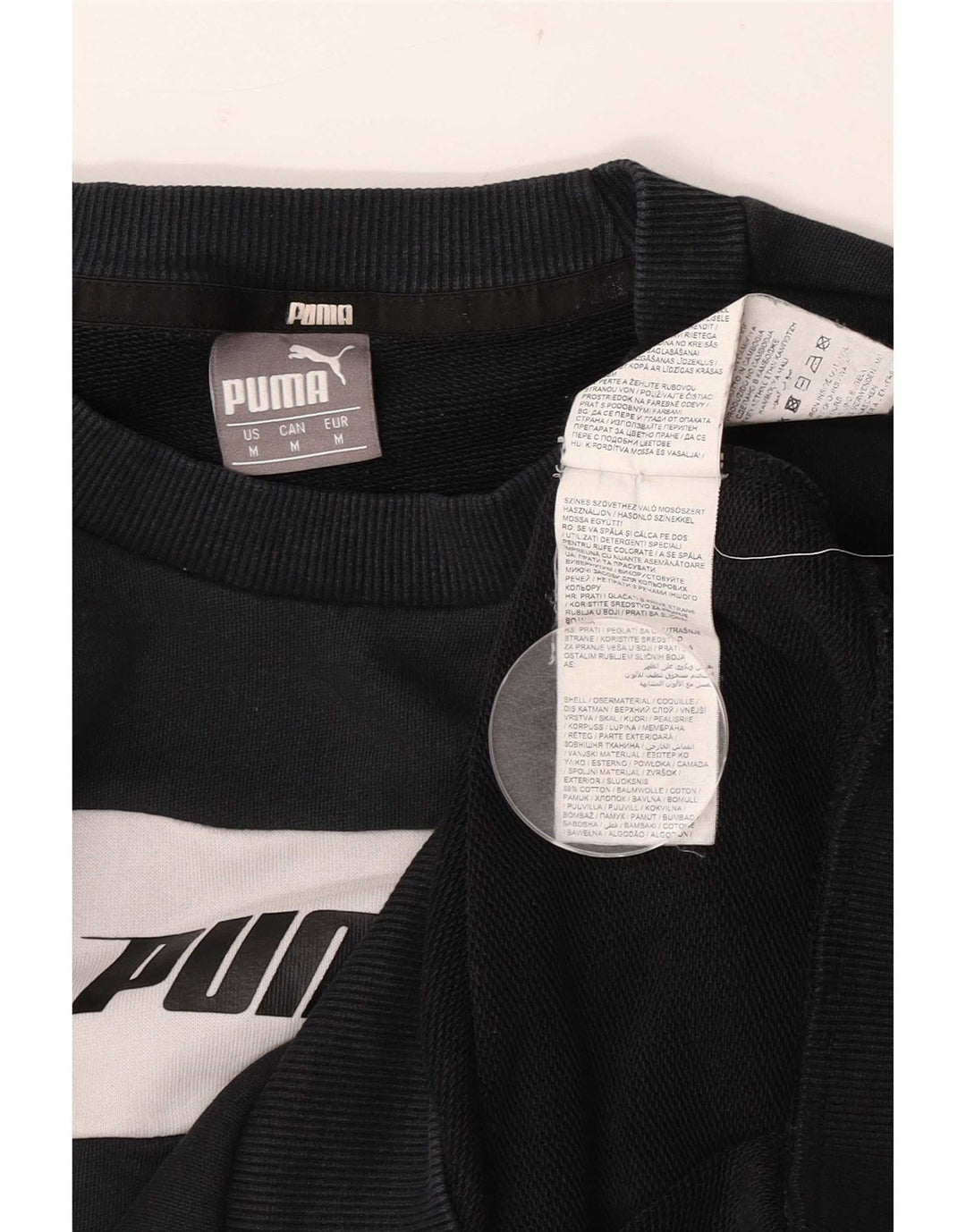 Puma Sudadera Jumper De Algodón Con Bloques De Color Negro Mediano