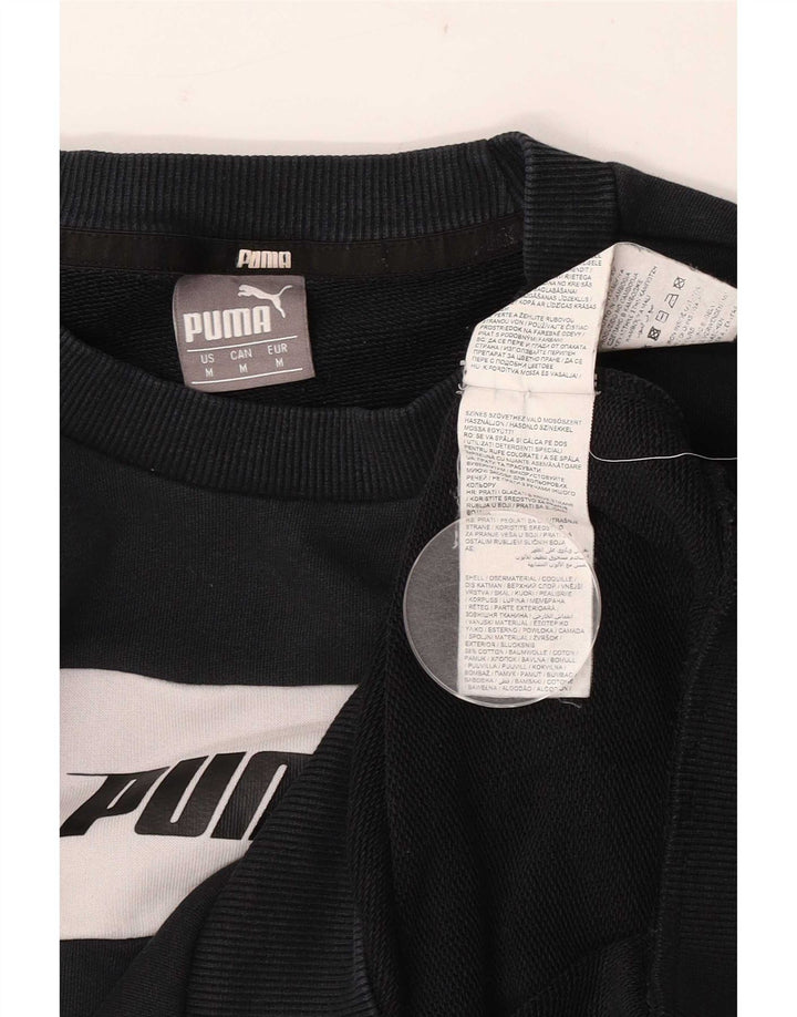 Puma Sudadera Jumper De Algodón Con Bloques De Color Negro Mediano