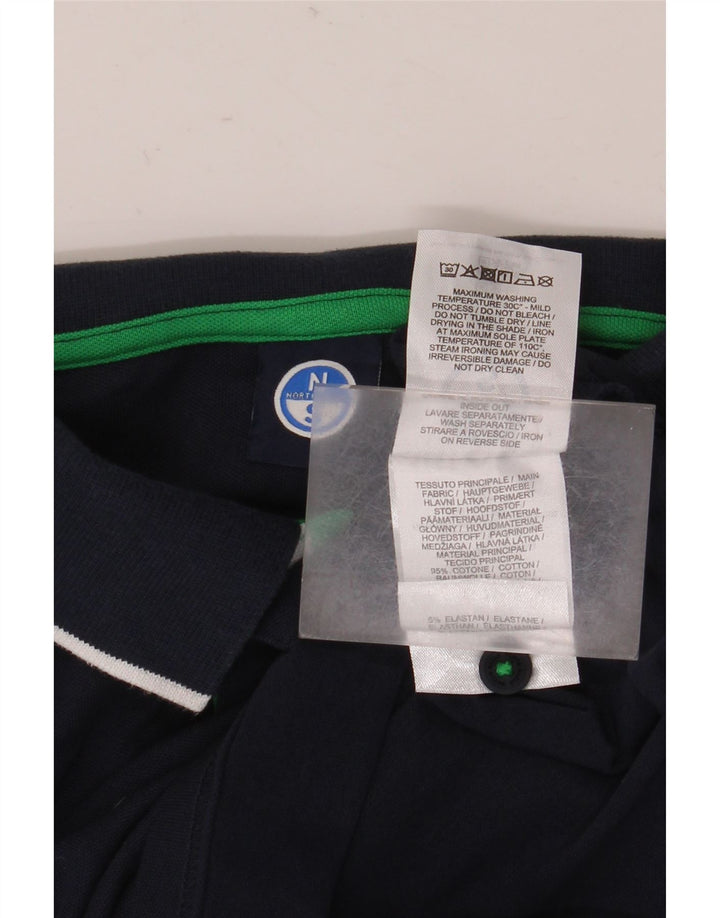 North Sails Polo gráfico para hombre de algodón azul marino grande