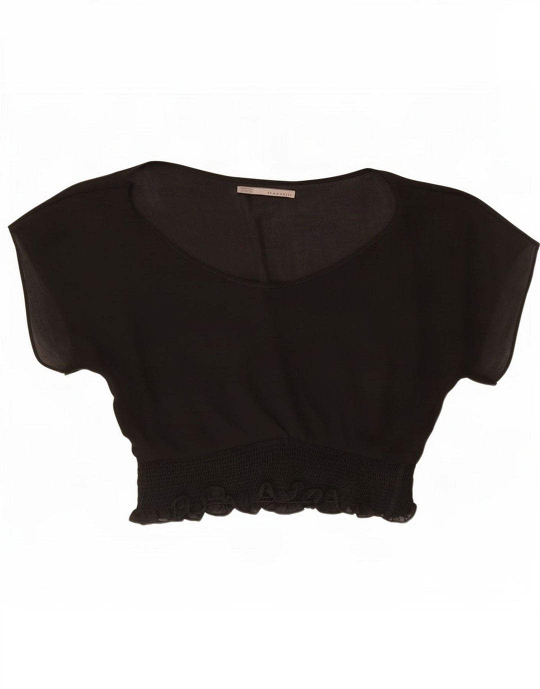 Zara Mujer Blusa Oversize Top UK 40 XL Negro