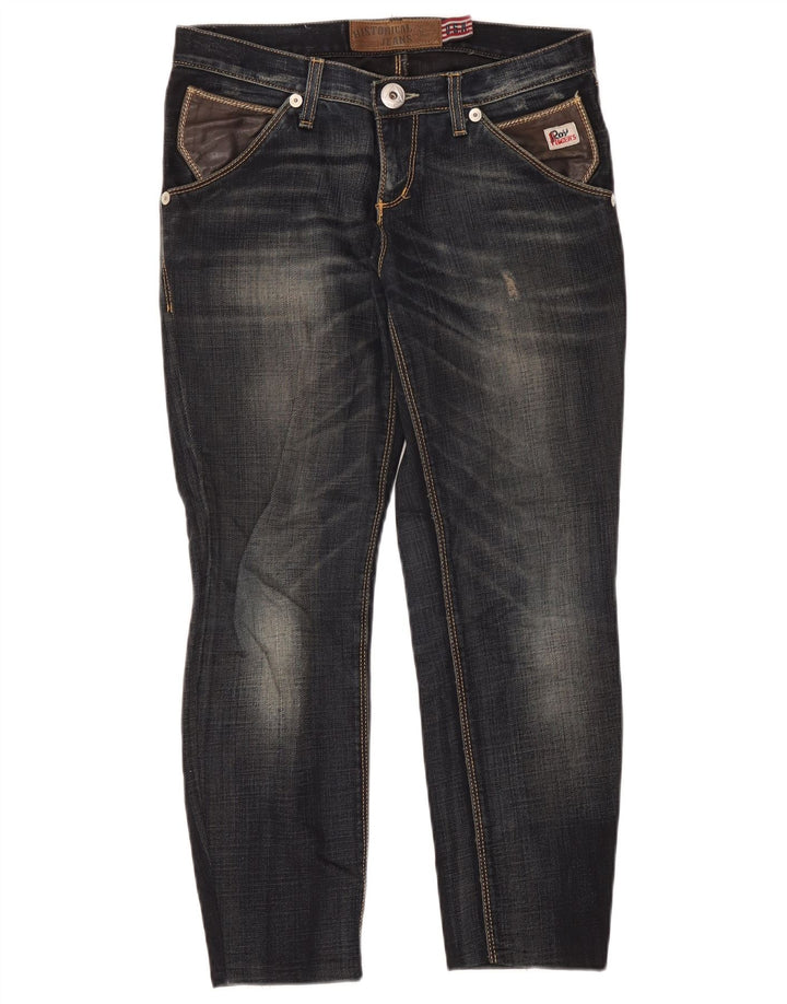 Roy Rogers Vaqueros ajustados desgastados para mujer W28 L26 azul
