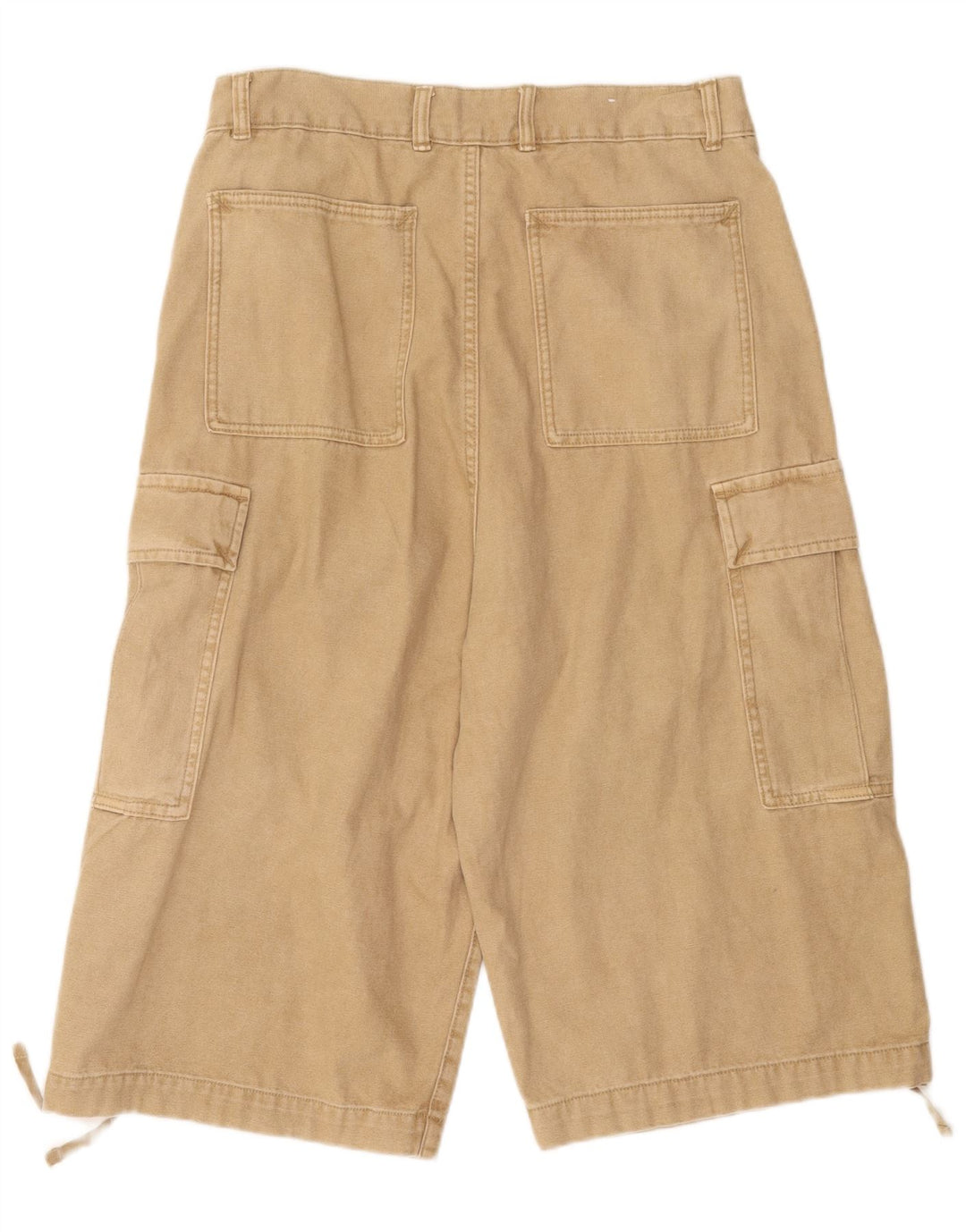 Zara Mens Cargo Bermudas Shorts EU 42 Grande W32 Algodón Beige