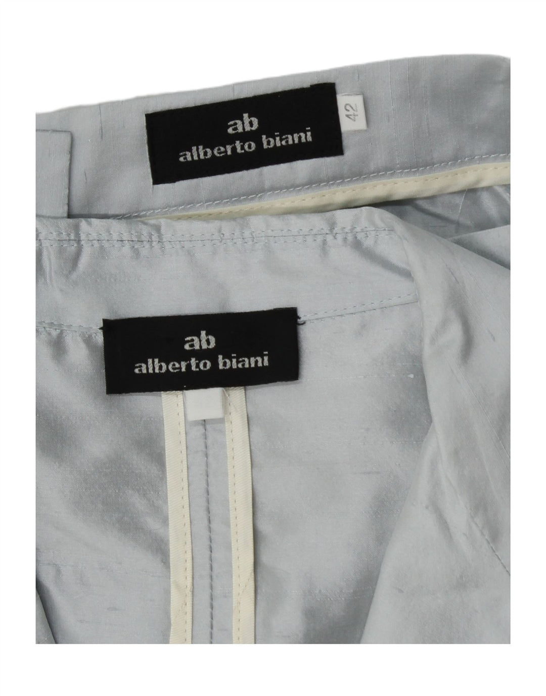 Alberto Biani Conjunto de falda de 2 piezas con 3 botones para mujer IT 42 Medium W26 Seda azul