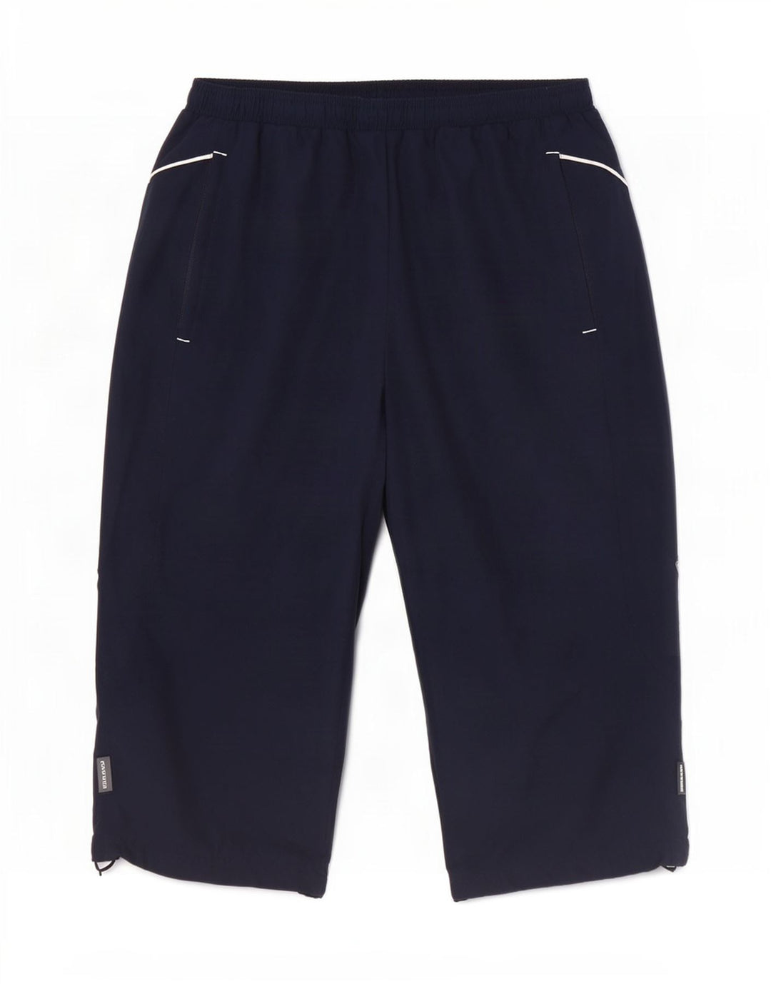 Reebok Mens Capri Chándal Pantalones Pequeños Azul Marino Poliéster