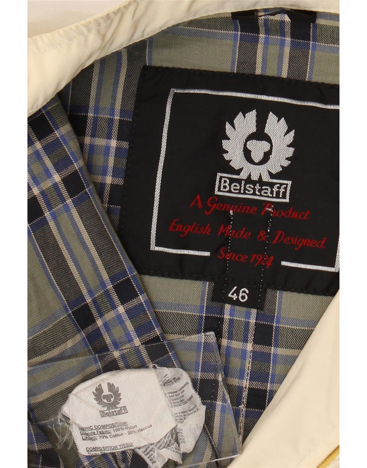 Belstaff Chaqueta motera para mujer IT 46 Large Off White Nylon