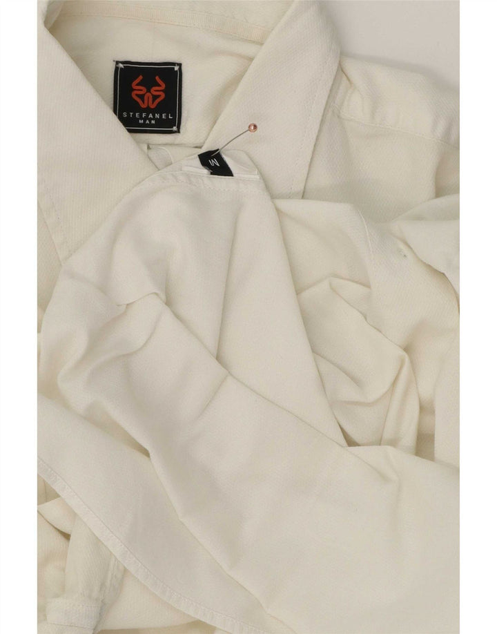Camisa Stefanel Hombre Mediana Blanca