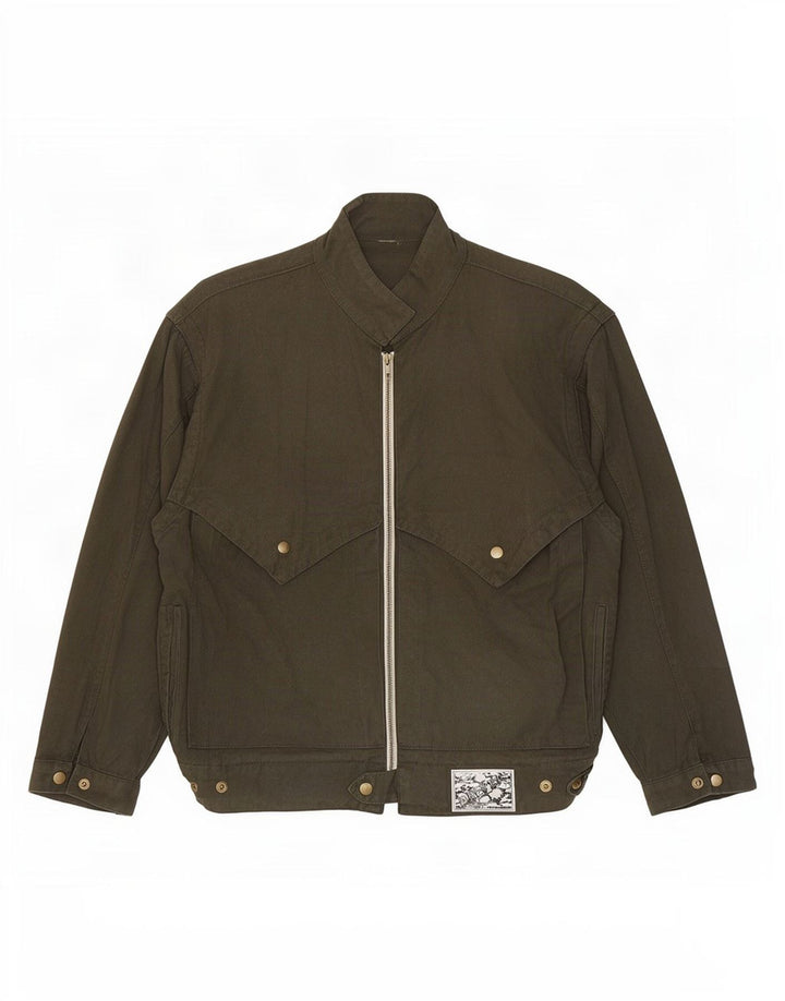 Vintage hombres bombardero chaqueta Reino Unido 40 grande caqui