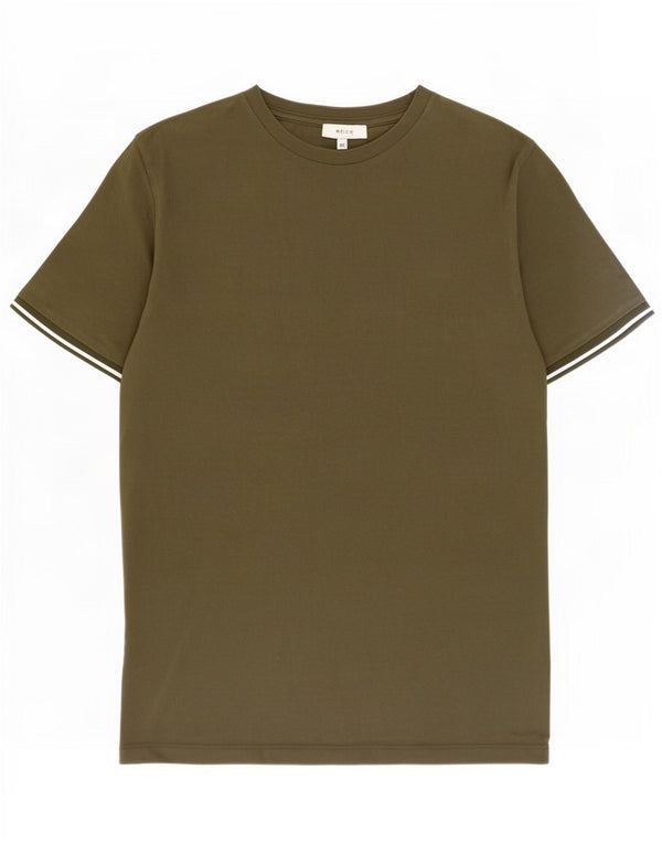 Camiseta Reiss Hombre Top XS Caqui Algodón