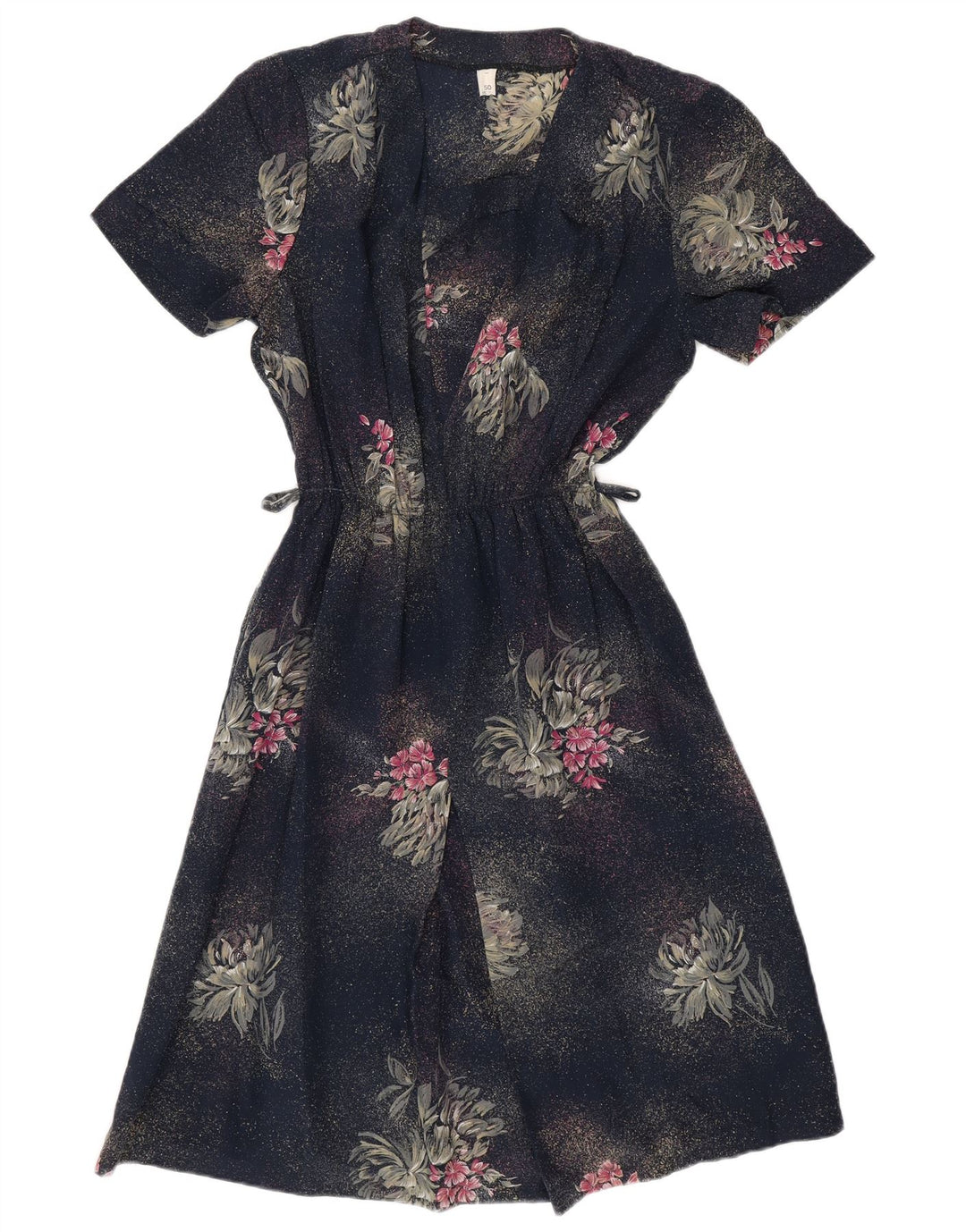 Conjunto de 2 piezas para mujer VINTAGE IT 50 XL Poliéster floral azul marino
