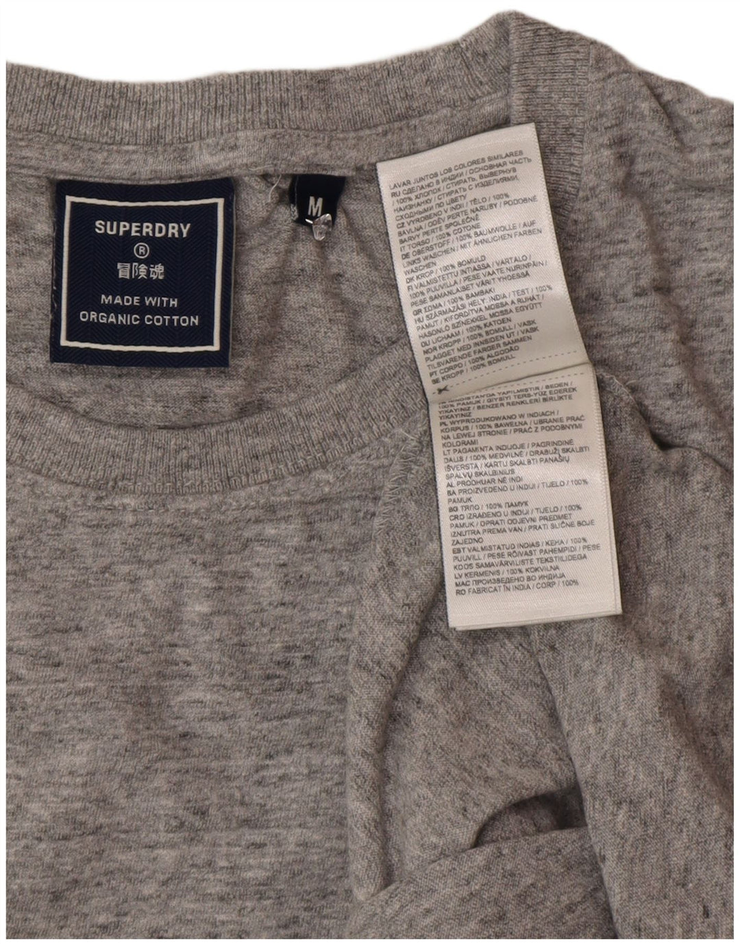 Superdry Hombre Camiseta Sin Mangas De Algodón Moteado Gris Medio