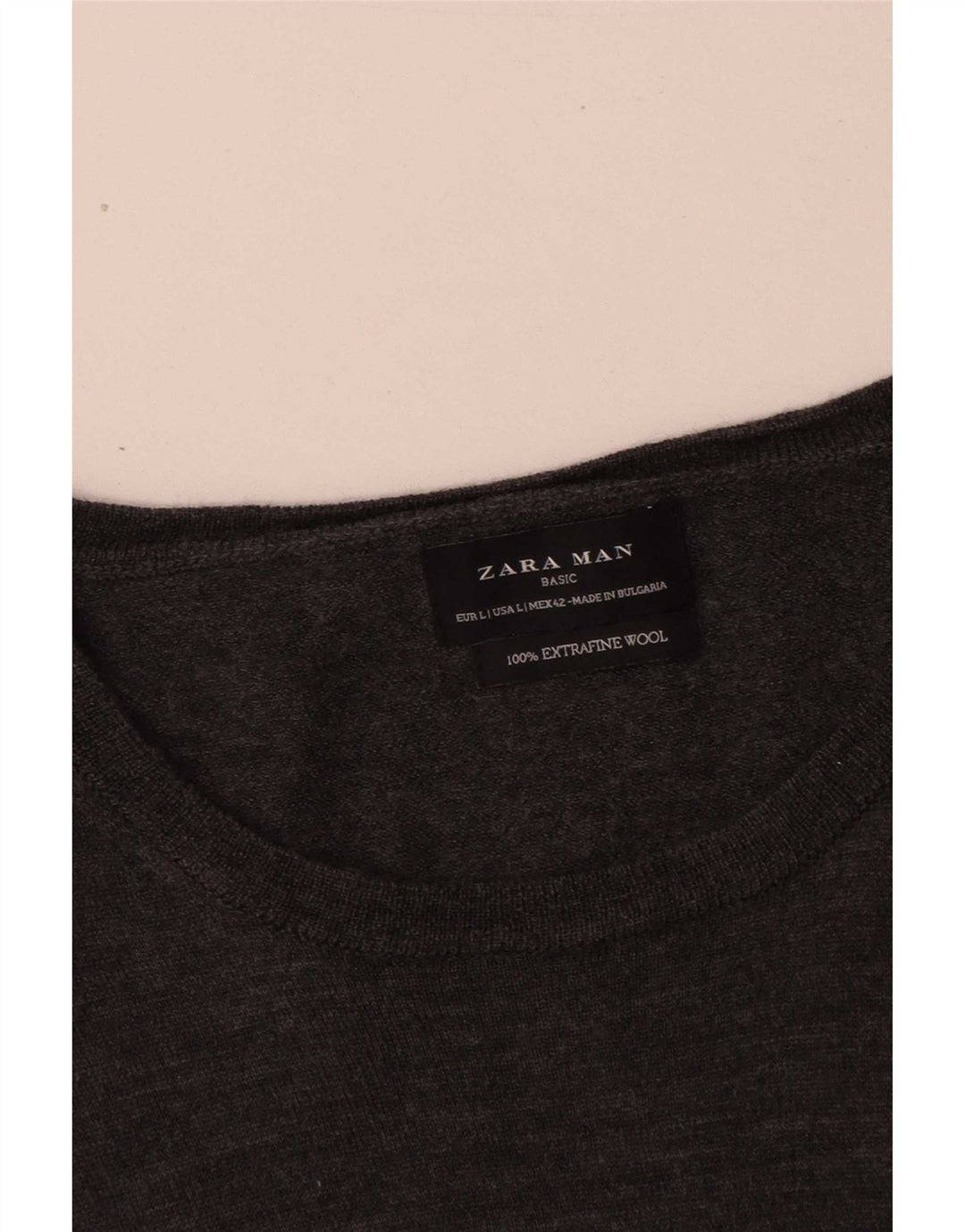 Zara Hombre Jersey Jersey Grande Lana Gris