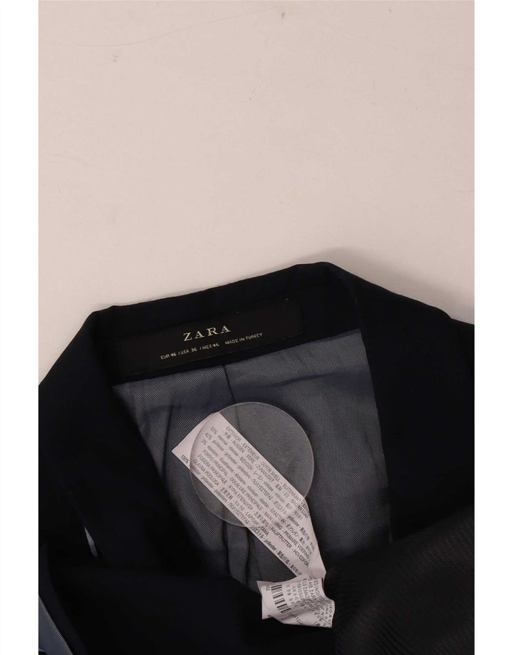 Zara Chaqueta tipo blazer de 2 botones para hombre EU 46 Small Viscosa azul marino
