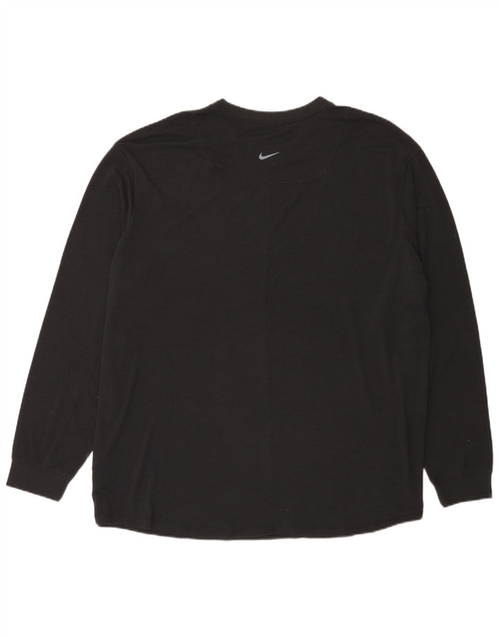 Nike Mens Dri Fit Top manga larga 2XL poliéster negro