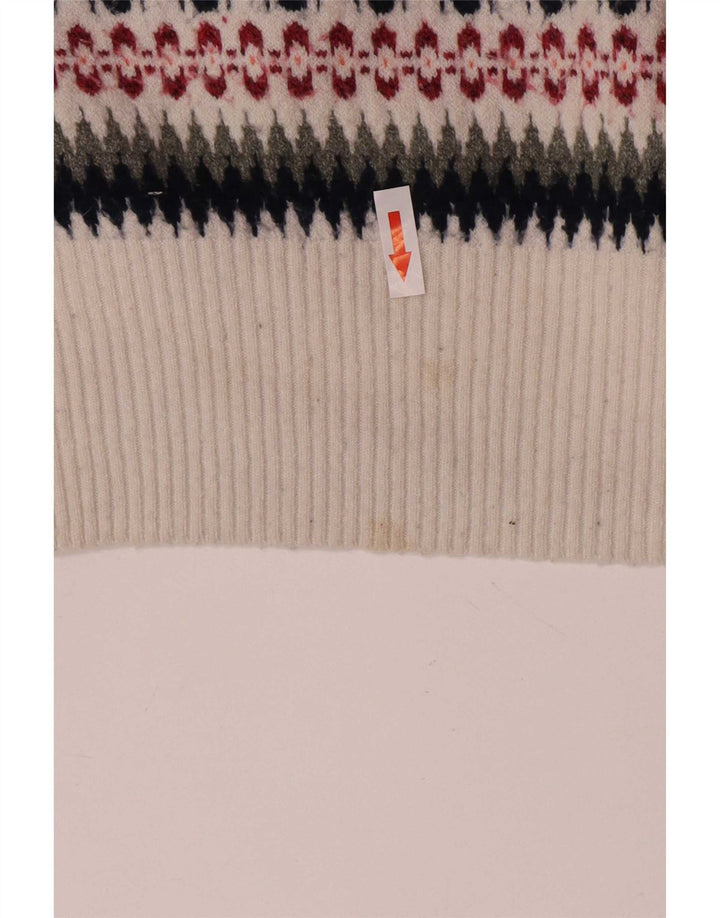 Marks & Spencer Jersey con cuello barco para hombre, talla grande, multicolor, Fair Isle