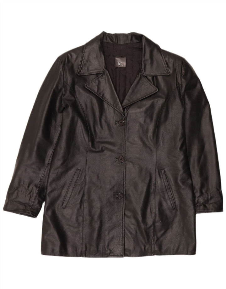 Chaqueta de cuero para mujer K'S IT 48 XL Negro