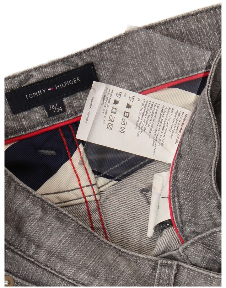 TOMMY HILFIGER Vaqueros rectos para mujer W28 L30 Algodón gris