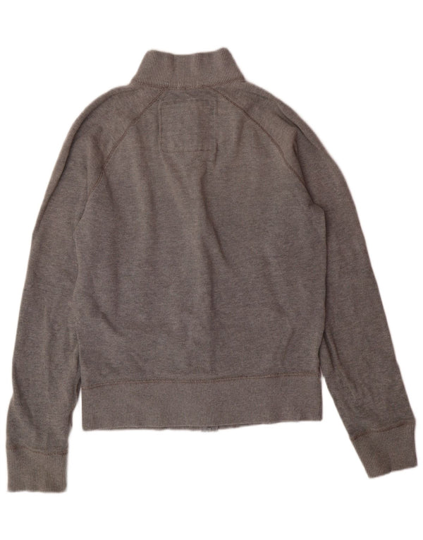 ABERCROMBIE & FITCH Chaqueta superior de chándal con gráfico para mujer UK 40 Grande Gris