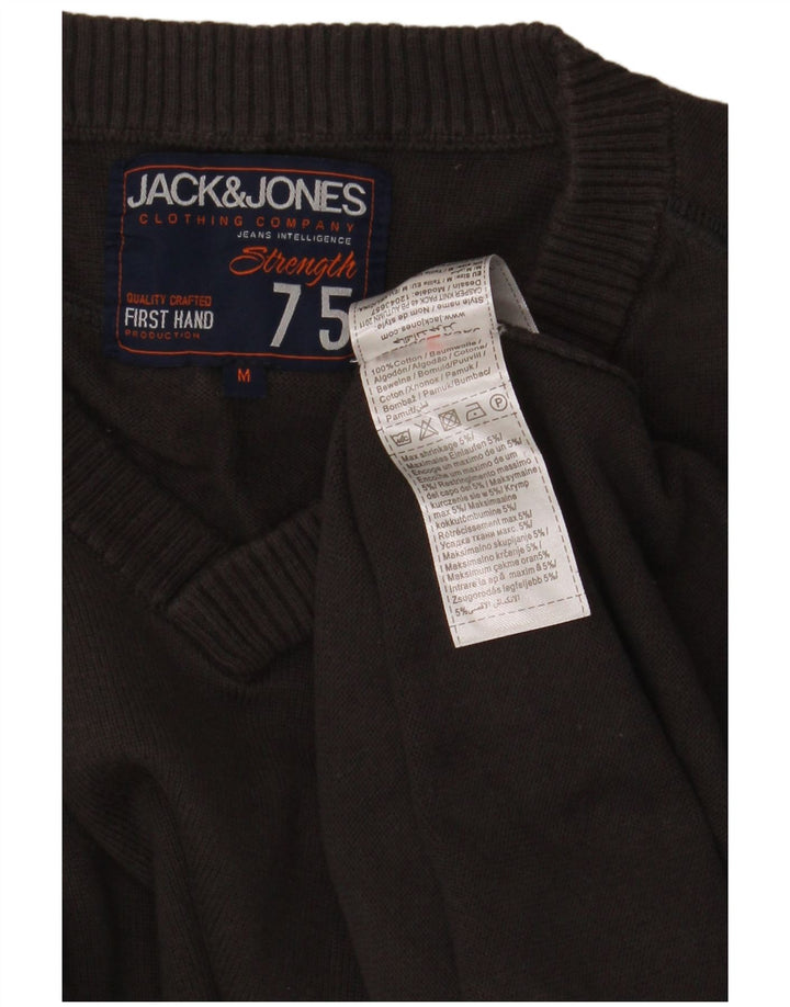 Jersey Jack & Jones Hombre con Cuello en V de Algodón Gris Medio