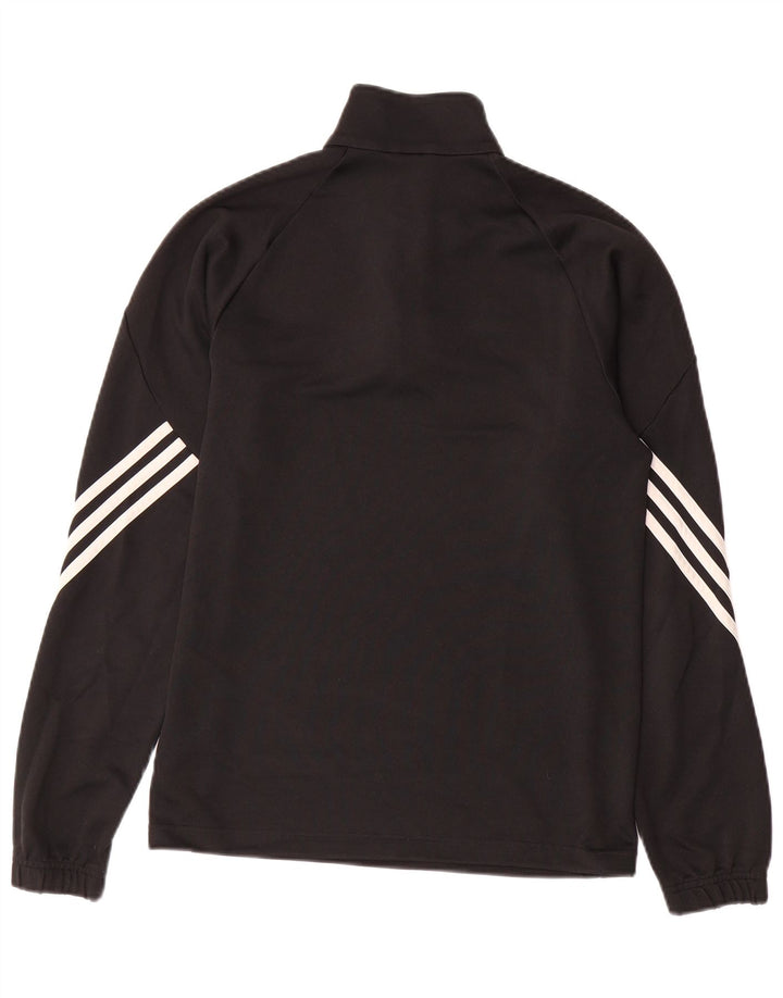ADIDAS Mens Climalite Zip Neck Jersey Chándal Top Pequeño Negro