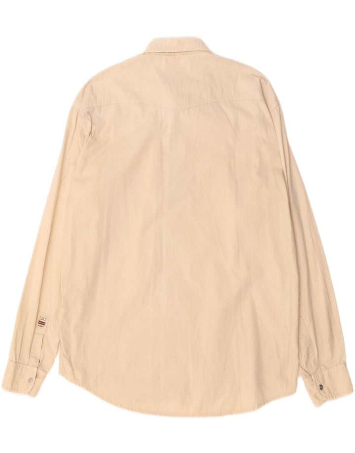 Camisa VINTAGE Hombre XL Algodón Beige