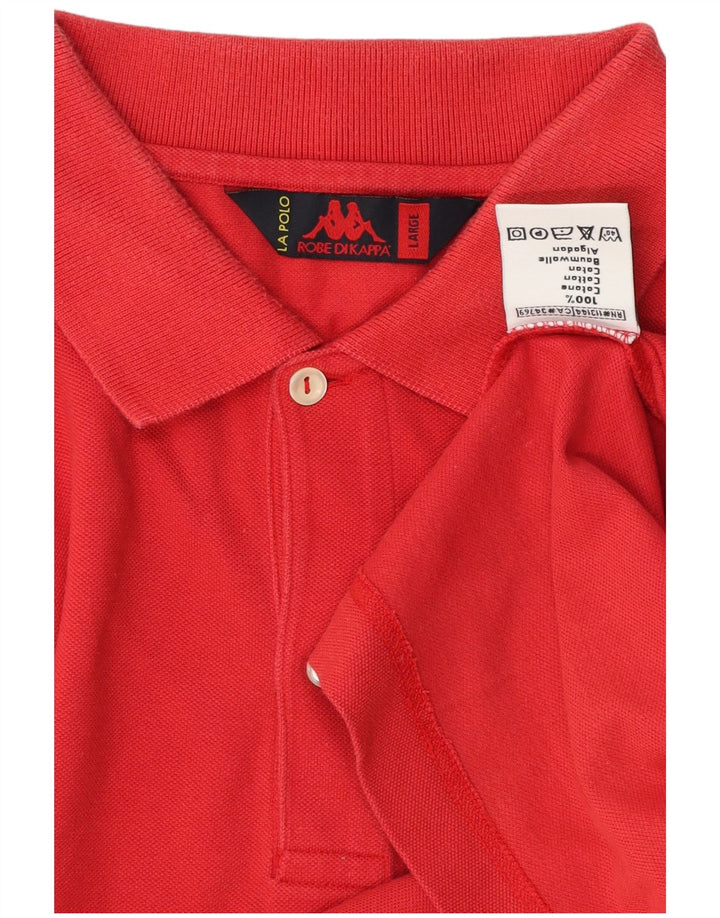Kappa Polo Hombre Grande Rojo Algodón