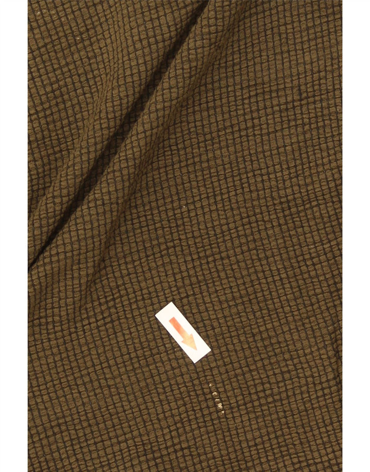 Zara Mujer Top Extragrande Manga 3/4 UK 10 Small Viscosa Marrón