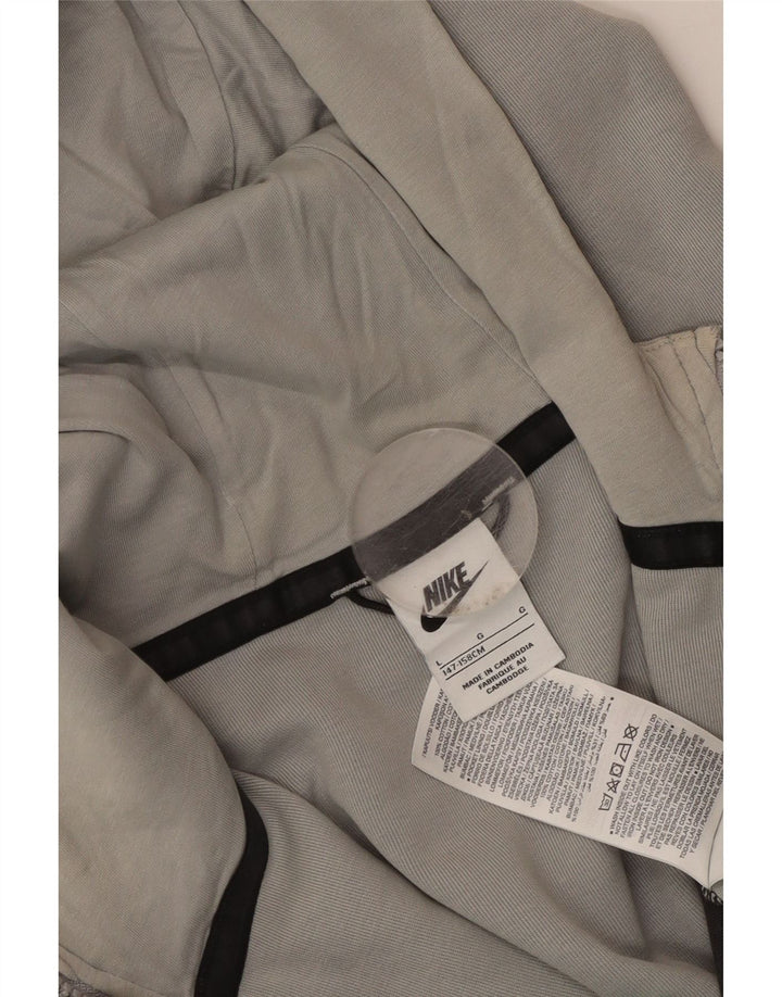 Nike Sudadera con capucha y cremallera para niños 12-13 años Grande Gris Algodón
