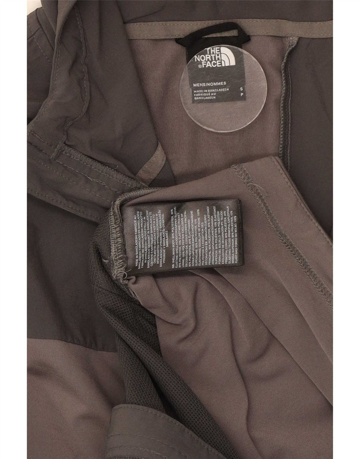The North Face Chaqueta tipo chándal con capucha para hombre, color gris pequeño, color block