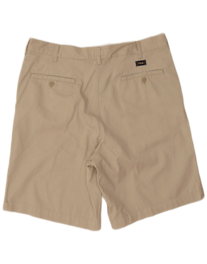 Fila Mens Chino Shorts W36 Grande Algodón Beige