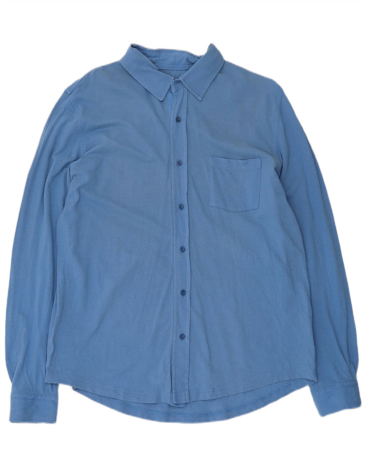 Camisa Massimo Dutti Hombre XL Azul Algodón