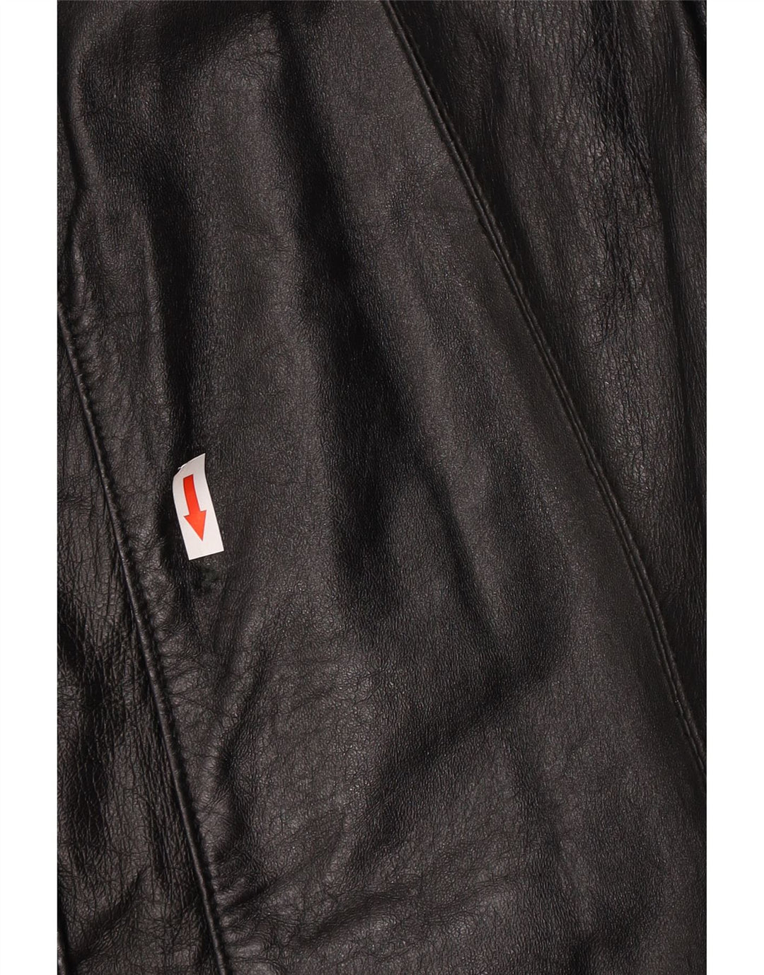 Vintage mujer cuero abrigo Reino Unido 14 grande negro