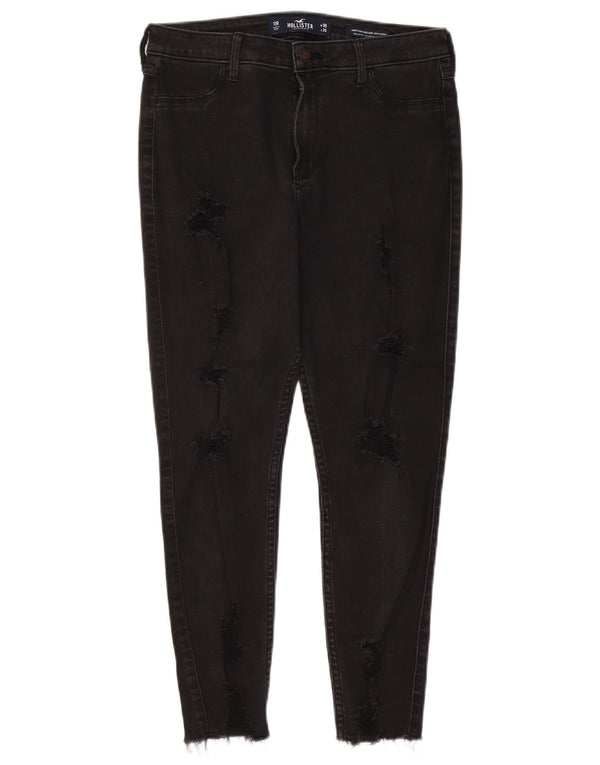 Hollister Jeans recortados de tiro alto con curvas para mujer US 11 Large W30 L26 Negro